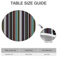 thumbnail image 6 of Elasticized Hem Bohemian Floral Tablecloth - Colorful Print Round Table Cover for Kitchen Dining - Fits 52 to 56 Inch, 6 of 7