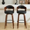 thumbnail image 3 of TEWLOSS 29.3" Bar Stools Swivel with Thick Cushion, Set of 2 Bar Height Stools for Kitchen Island Dining, Black, 3 of 9