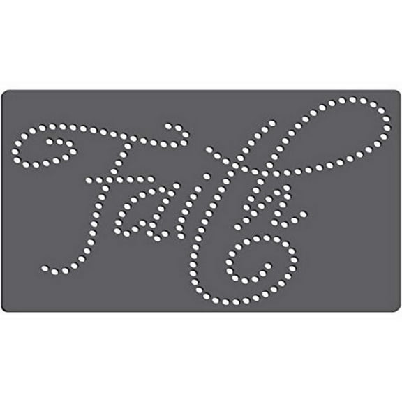 Magnetic Rhinestone Template, FAITH 8"