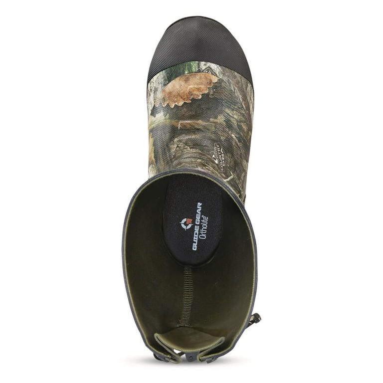 Mens Ankle Fit 2400 gram Insulated Rubber Boots Mossy Oak Country DNA Guide Gear Men main image 3