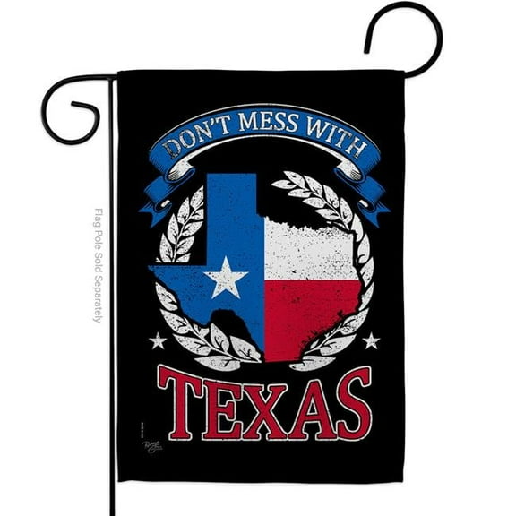 Breeze Decor G158440-BO Dont mess Texas Garden Flag Regional States 13 x 18.5 in. Double-Sided Decorative Vertical Flags for House Decoration Banner Yard Gift