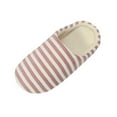 thumbnail image 2 of QISIWOLE Women Men Warm Striped Slipper Indoors&nbsp;Anti-slip Winter House Shoes Savings, 2 of 9