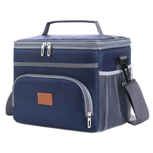 Bolsa de picnic grande para exteriores, bolsa de hielo de tela Oxford impermeable, bolsa de aislamiento engrosada