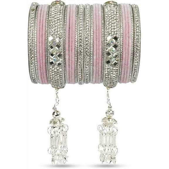 Handmade Indian Ethnic Bangles for Women – Elegant Partywear Jewelry – Traditional Bangle Set for Weddings, Festivals & Daily Ethnic Wear