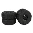 thumbnail image 4 of 4PCS RC Wheel Crawler Tire Set, Robust Rubber Tires and Metal Hubs, Excellent Grip, Shock Absorption, Easy to Install, Compatible with Redcat, Axial SCX10, D90, Hpi, 4 of 7