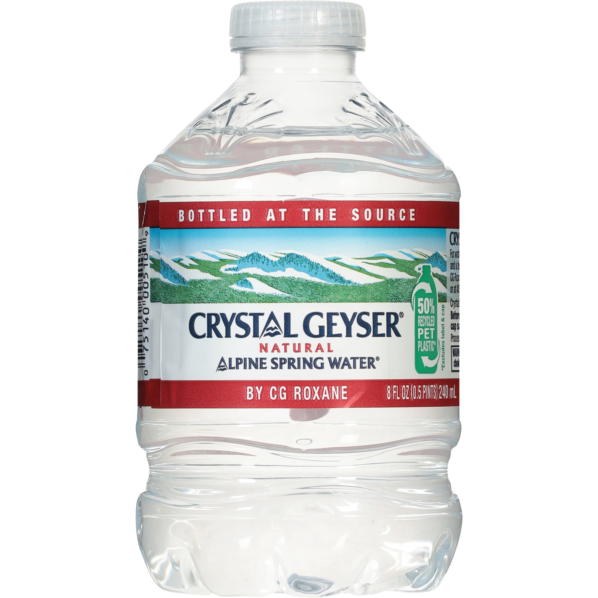 Crystal Geyser Alpine Spring Water Natural, 8 Ounce Bottles, 30-Pack