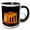 Black/White, variant on 3drose, Italy, Sicily, Agrigento, Temple of Concord Ruins - Eu16 Rer0006 - Ric Ergenbright, 15oz Two-tone Blue Mug