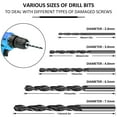 thumbnail image 2 of JTWEEN Damaged Screw Extractor Set,11Pcs Stripped Bolt Extractor Kit Portable Easy Out Multiple Size Screw Remover Tool Kit for Damaged Broken Rusted Screws, 2 of 9