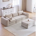 thumbnail image 2 of Timbernest 100" L Shaped Modular Sectional Sofa, Convertible Sofa Bed Boneless Cloud Couch for Living Room, Camel, 2 of 11