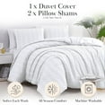 thumbnail image 2 of Southshore Fine Living, Inc. Jacquard Tufted Diamond Pattern Duvet Set Queen Size, Bali White, 2 of 8