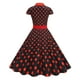 thumbnail image 5 of Vestido de Manga Corta para Mujeres de Moda Casual Impreso Cuello en V con Cremallera Grande Del Doblado, Poliéster Ligero para el Verano, 5 of 9