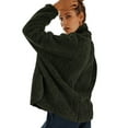 thumbnail image 5 of Seyurigaoka Women Juniors Loose Style Sweater, Solid Color Turtleneck Knitted Pullover, 5 of 9