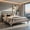 King Size, variant on Barara King Bedroom Bed Frame, Bed Platform Frame,Platform Bed with High Headboard and Snap Lock Metal Slats-King Size