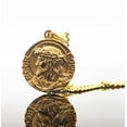 thumbnail image 3 of Collar LINLINCHIC chapado en oro de 18 quilates con moneda de Jesús para hombre y mujer, 3 of 4