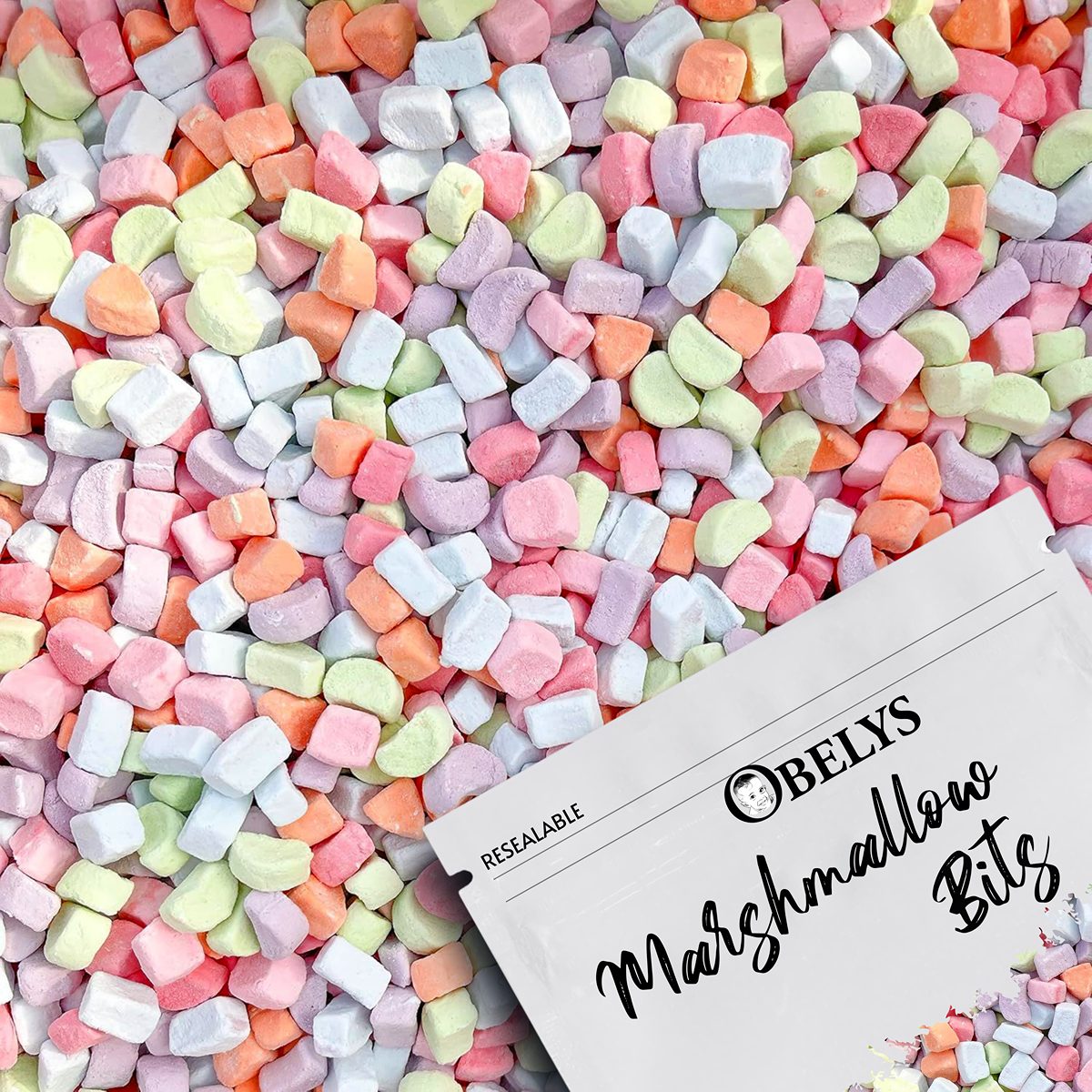 Sarah's Candy Factory Mini Dehydrated Marshmallow Bits in Jar, 2.5