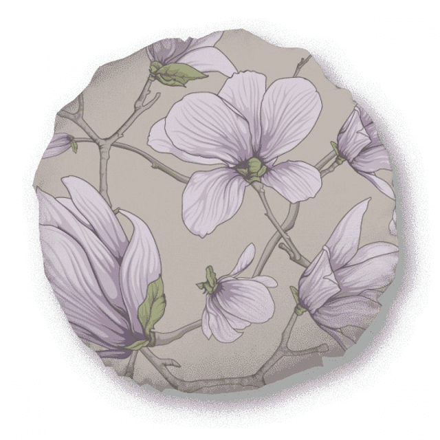 Coussin de Décoration pour la Maison pour Oreiller Rond d'Art de Dessin Violet
