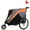 Orange, variant on 2-in-1 Pet Bike Trailer with Dual Cup Pockets and Underneath Storage Bag, Pet Stroller Bicycle Carrier with All-Terrain Wheels and Internal Leash, Push Cart for Pets, 88Lbs Weight Capacity, Orange