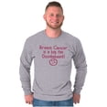 thumbnail image 5 of Breast Cancer is a Doodiehead Women's Long Sleeve T Shirt Brisco Brands S, 5 of 6