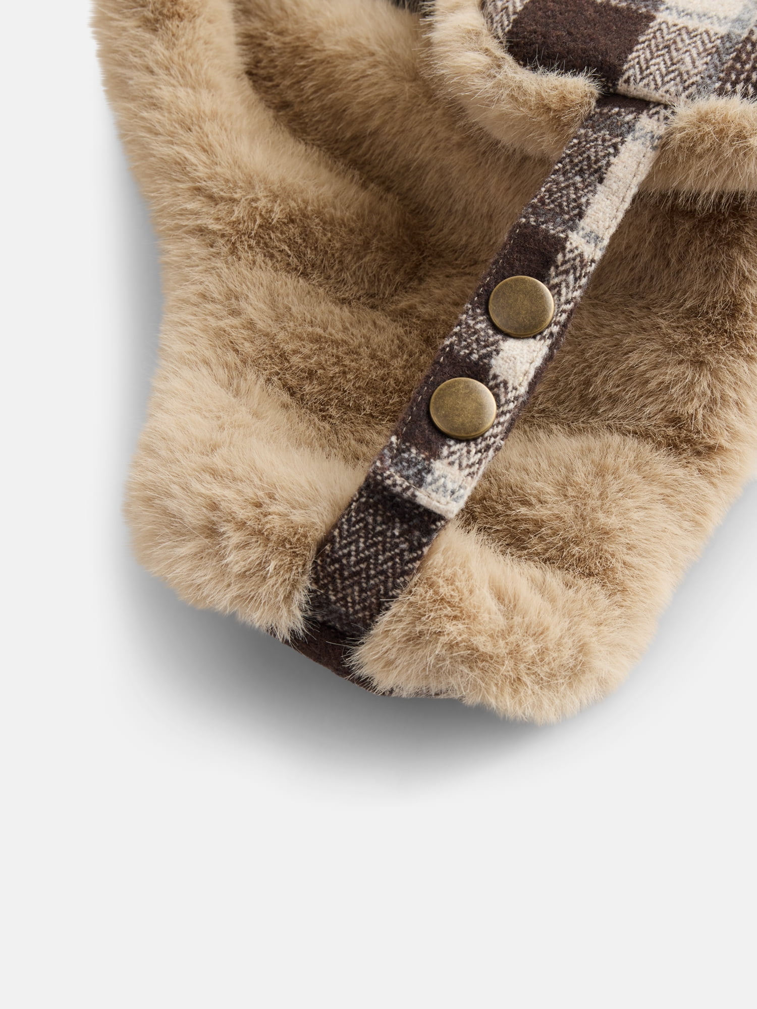 Ozark Trail Women's Faux Fur Trim Trapper Hat, Brown