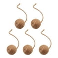 thumbnail image 2 of 5 piezas de juguetes para gatos, bolas de Sisal, bolas de cuerda de cáñamo para gatos, juego automático, gatito persiguiendo y jugando, cuerda larga, 45 cm amarillo, 2 of 7