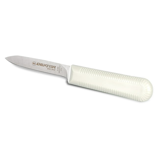 Dexter Russell S104PCP SANI-SAFE® 3 1/4" Paring Knife w/ Polypropylene White Handle, Carbon Steel