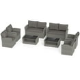 thumbnail image 1 of Gymax Set Of 8 Patio Furniture Set w/ 4 Rattan Chairs Loveseat Coffee Table Cushions, 1 of 8