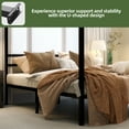 thumbnail image 4 of Uforic Queen Size Metal Canopy Bed Frame with Headboard, Four-Poster 14-Inch Platform with Metal Slats, Requires No Box Spring (Black), 4 of 9