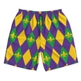 thumbnail image 4 of Bixox Men's Mardi Gras printing Casual Classic Fit Short Summer Beach Shorts, 4 of 6