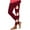 Red, variant on Womens Base Pants Yoga Legging Halloween Ghost Print High Waist Stretchy Comfy Bottoms Fitness Tights Trouser Green Large