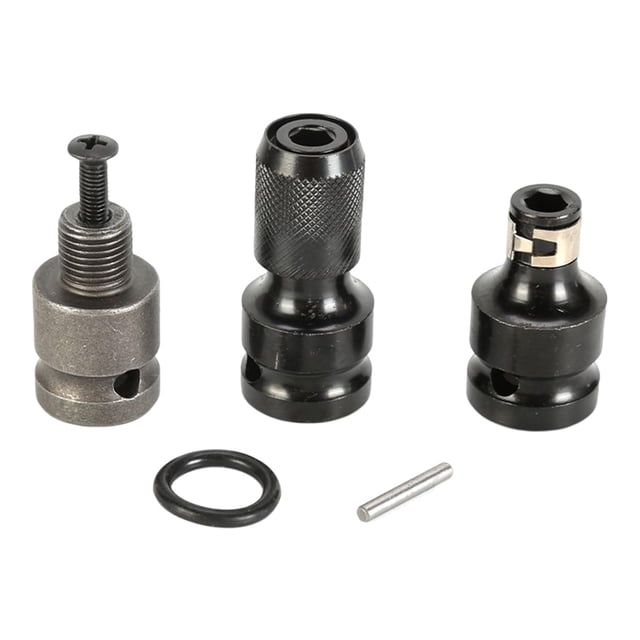 Adaptador de de impacto de 3 piezas, herramienta de impacto de alta resistencia, cuadrado de 1/2 pulgada a adaptador de mandril de taladro SM SunniMix Adaptador de vaso de impacto