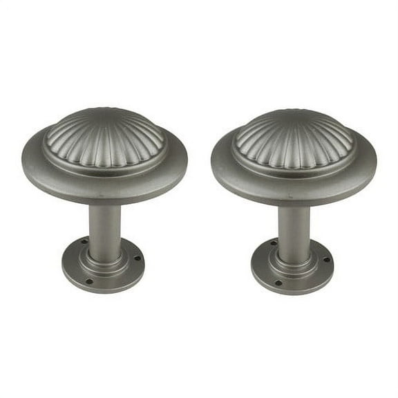 Urbanest Medallion Curtain Holdback – Elegant Drapery Tieback, Farmhouse Drapery Hardware for Stylish Window Treatments, 2 Pieces, Antique Silver/Pewter