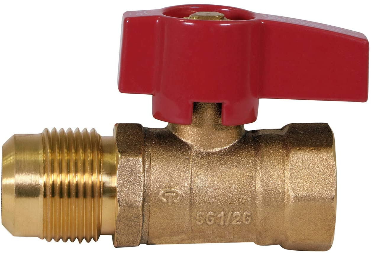 Propane Natural Gas Cut Off Valve 3/4 Female Pipe x 3/4 Female Pipe with Tap 