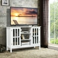 thumbnail image 3 of Gymax Wood TV Stand Entertainment Media Center Console for TV up to 50'' White, 3 of 10