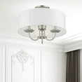 thumbnail image 5 of Livex Lighting - Brookdale - 3 Light Semi-Flush Mount In Transitional Style-12, 5 of 9