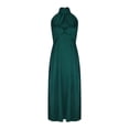 thumbnail image 4 of Qiopertar Evening Dress for Women Slit Cocktail Party Gown Sleeveless Irregular Hem Casual Fashion Night Out Dressy Elegant Dress, Green M, 4 of 6