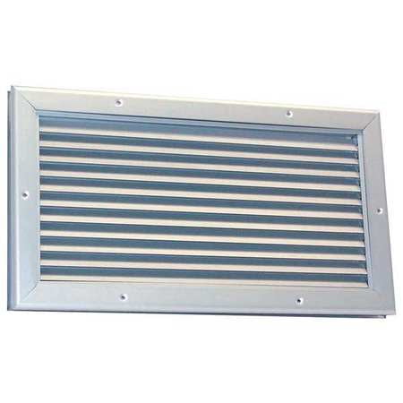 DAYTON 6WRK5 Door Louver,6-1/8 H,12-1/4W,Aluminum