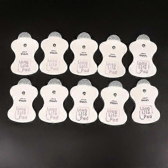 10 electrode replacement pads for Omron Elepuls L massagers White onesie