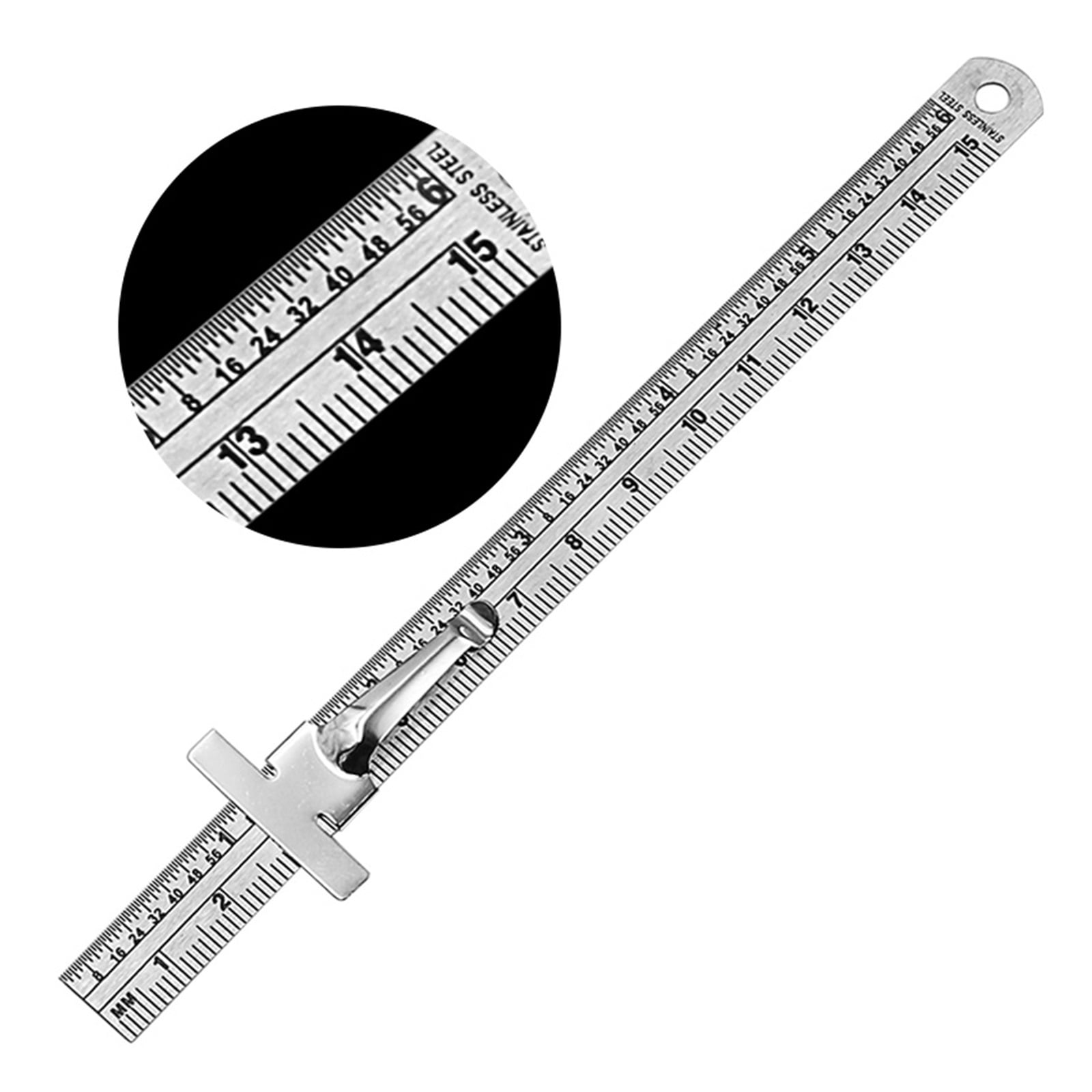 Taper Gauge Depth Gap Ruler Wedge Feeler 1-15mm Stainless Steel Hole Inspection ,Easy to Use