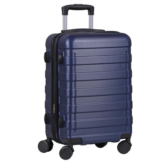 XYGOO Hardside Expandable Spinner Luggage Suitcase Lightweight Travel Luggage with Double Spinner Wheels, Carry-On 21 Inch (Deep Blue)