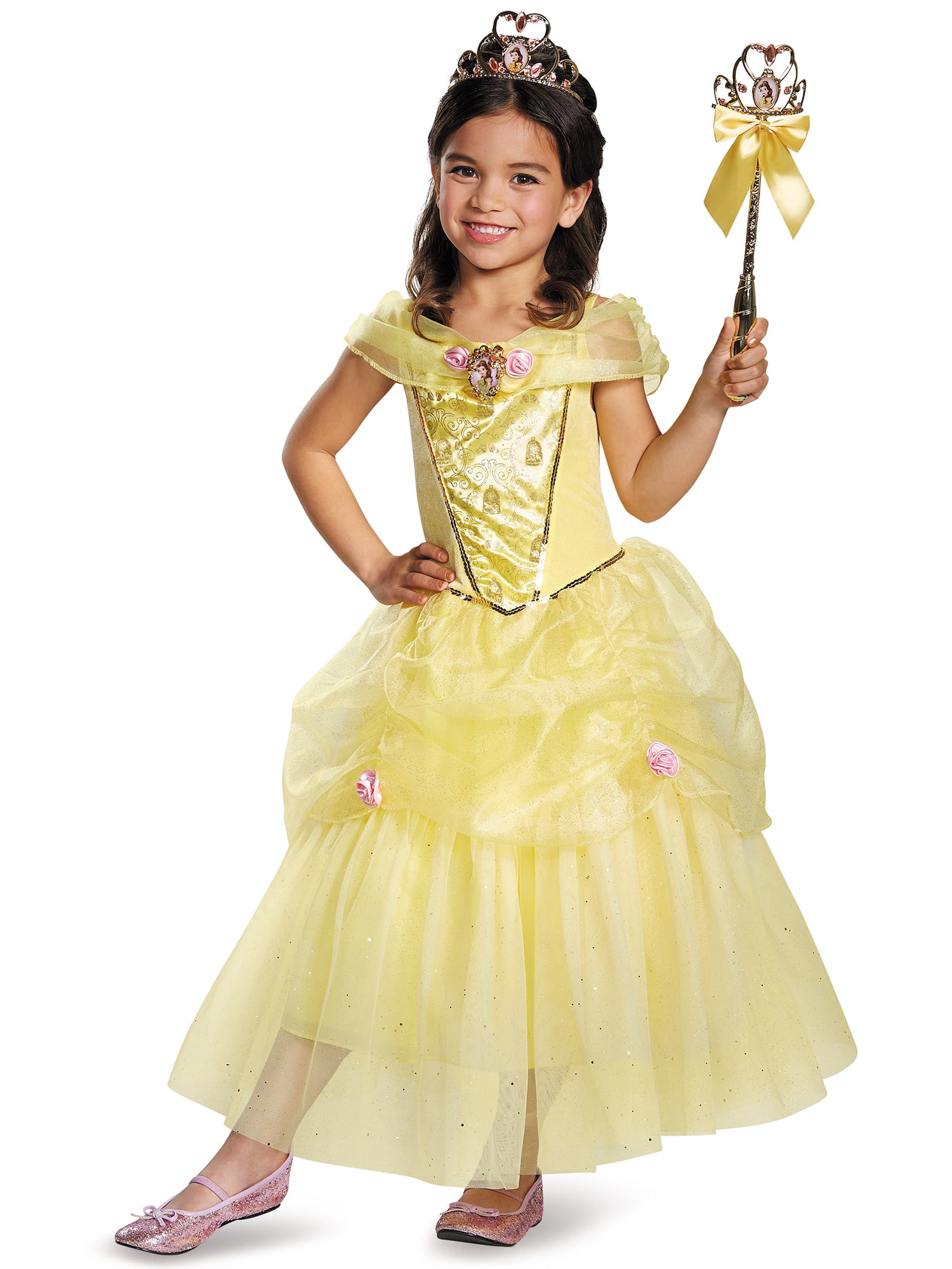 Disguise Costumes Belle Ultra Prestige Disney Princess Beauty and The Beast Costume Medium/7-8