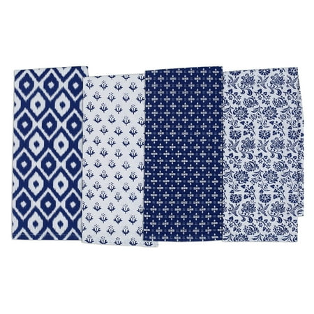 Blue Dish Towel - DII Blue Market Dishtowel - Set of 4
