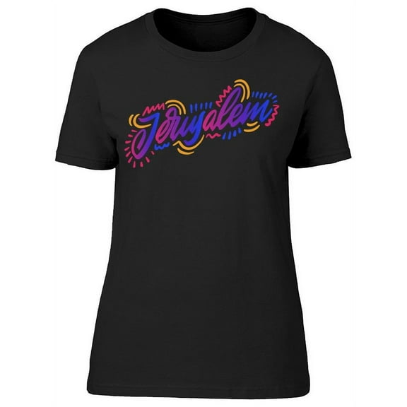 Jerusalem Handwritten City T-Shirt Women -Image by Shutterstock, Female x-Large