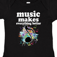 thumbnail image 4 of Inktastic Music Makes Everything Better Girls Baby Bodysuit, 4 of 5