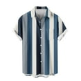 thumbnail image 5 of Yiliang T Shirt for Men Breathable Vertical Stripe Shirt for Men Short Sleeve Top Soft Fabric Stylish Fit Tee, 5 of 6