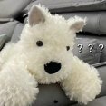 thumbnail image 4 of Cute West Highland puppy comfort doll sleeping pillow plush toy doll healing birthday gift for men and women, 4 of 5