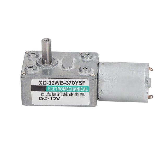 DC Gear Motor CW CCW Self Locking Speed Regulation Micro Turbine Worm Gear Reduction Motor 12V 300RPM