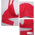 thumbnail image 3 of Lace Underwire Push Up Bra for Deep V Tees Comfort Support lingerie with Gentle Lift and Patterned Design for All-Season Wear, 3 of 6