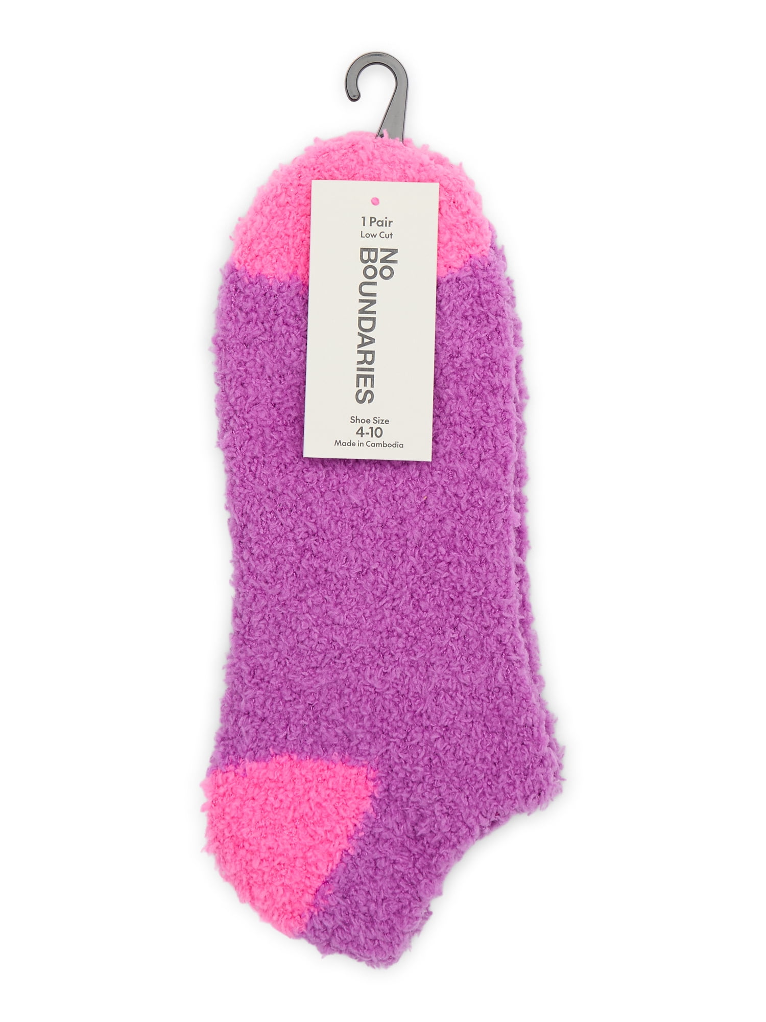 No Boundaries Low Cut Cozy Socks, 1-Pack, Women's, Size 4-10