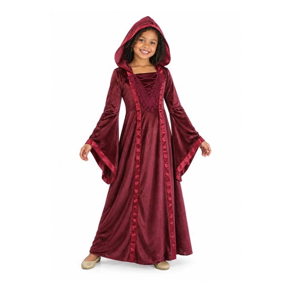 Girl's Hooded Renaissance Maiden Costume