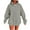 Gray, variant on CQONEPT Women's Sherpa Lined Sweatshirts Drawstring Hoodies Dressy Casual Hooded Winter Outdoor Clothes with Pockets Light Blue 2XL